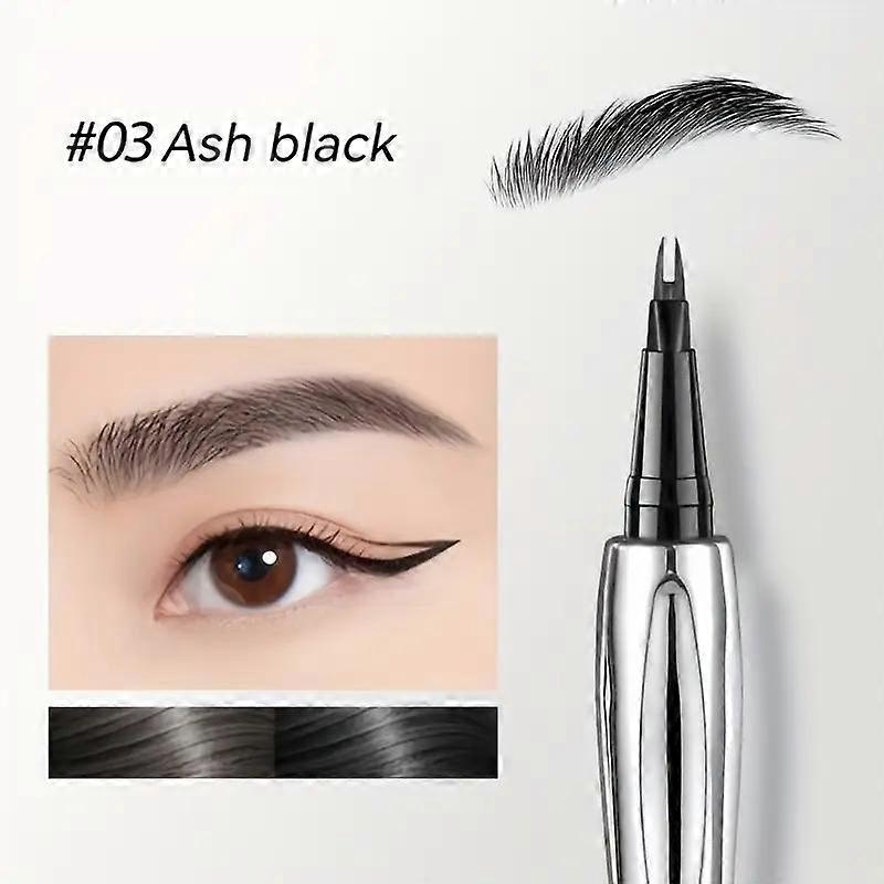 Dual-Ended Eyebrow Pencil - Quick Shape, Ultra-Fine Natural Look, Waterproof & Sweatproof, Smooth Even Flow, Beginner-Friendly, for All Skin Types