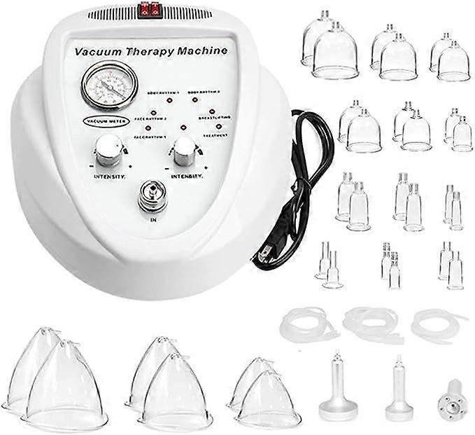 تدليك العلاج بالفراغ ، مجموعات العلاج بالحجامة ، آلة تدليك شكل الجسم ، آلة تعزيز مضخة التفريغ مع 30 كوب و 3 مضخات