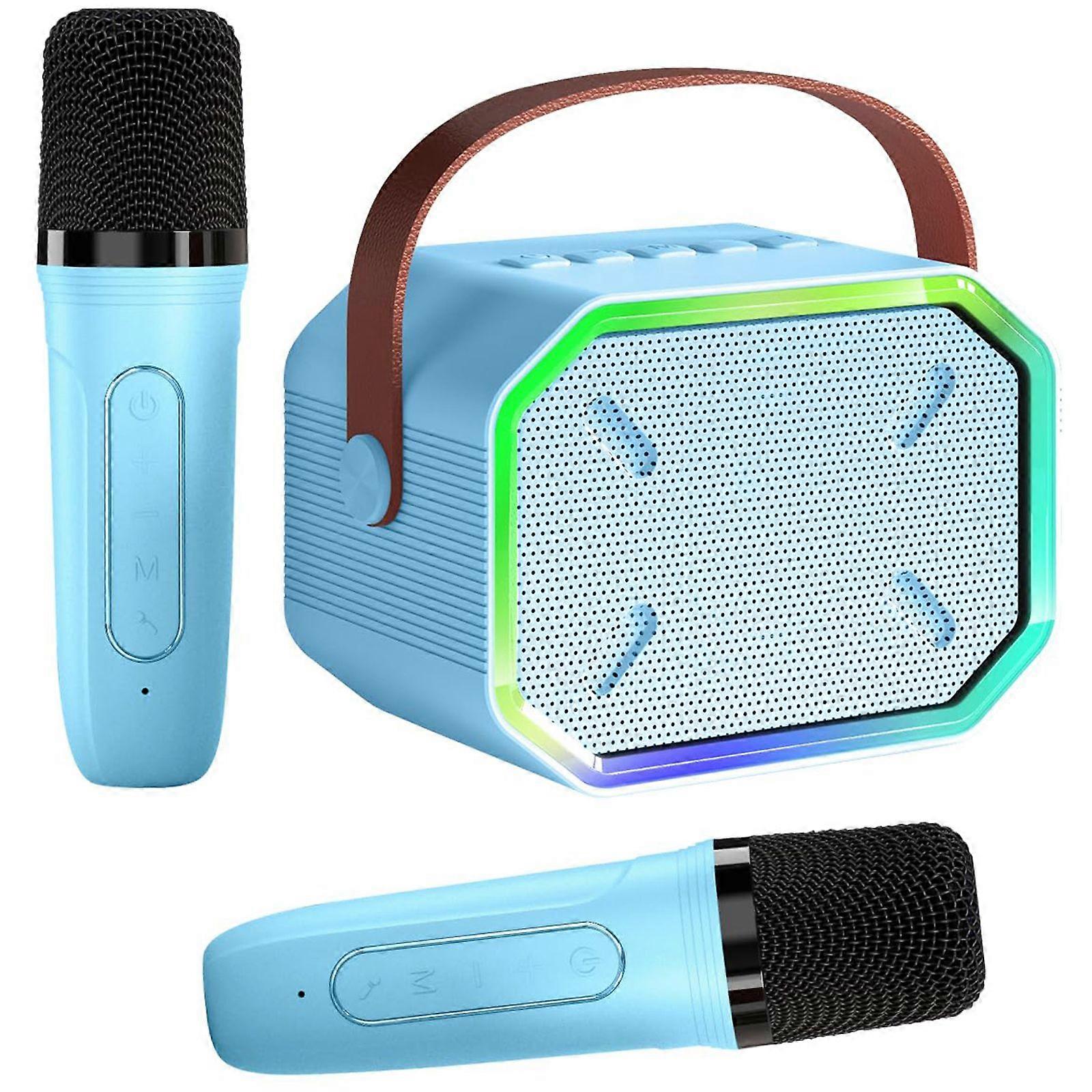 Karaoke Machine with 2 Wireless Microphones for Adults/Kids Bluetooth Speaker