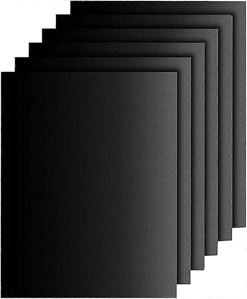Barbecue Baking Mats, Teflon Non-Stick Coating - Easy to Clean, Reusable, Durable, Heat Resistant, BBQ Sheets for Grilling (Pack of 6 Mats)