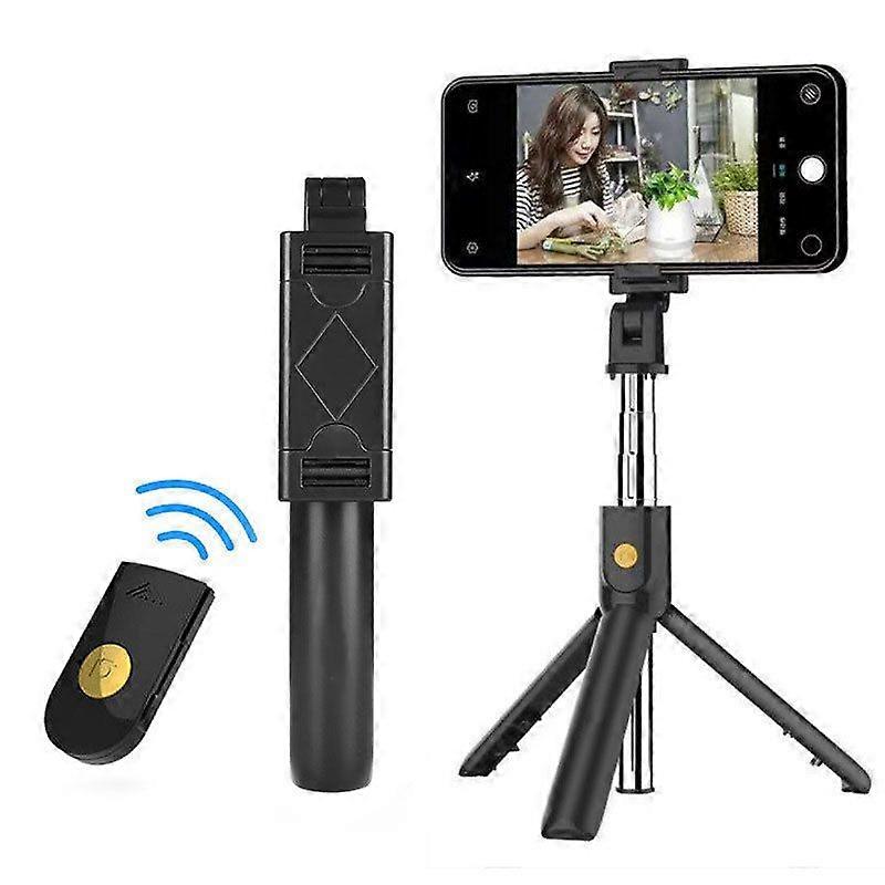 3 In 1 Wireless Bluetooth-compatible Selfie Stick Foldable Mini Tripod Expandable Monopod with Remote Control for Ios Android