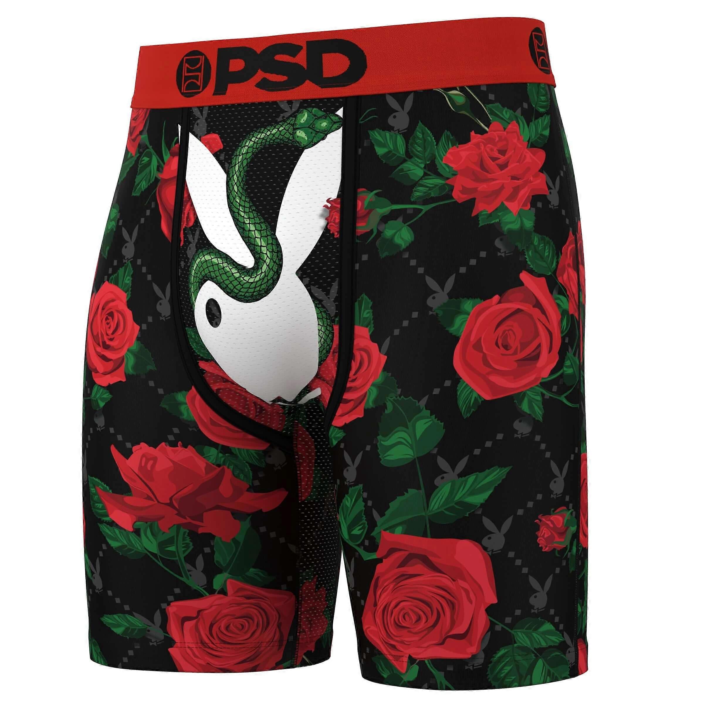 Psd Boxer da uomo Playboy Slither 7" - Nero Multi