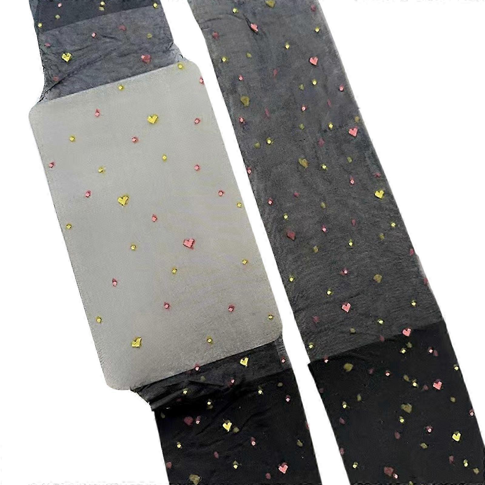 Japonez Jacquard Chiloți Puri Femei Estetic Elegant Colorat Inimă Dot Modelat Colanți de mătase Ciorapi Vintage Alb