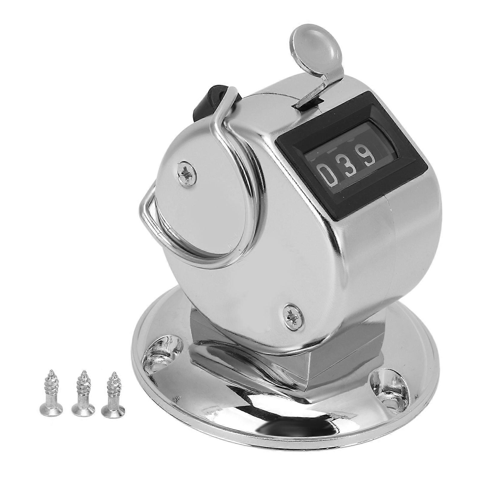 Clicker Counter 4 Digit Clear Lettering Accurate Hand Counters Clickers with Metal Shell for Row People Goods Inventory