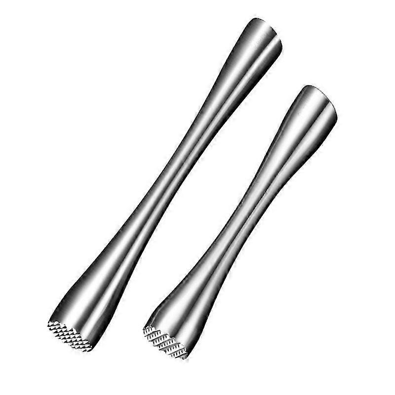 カクテル、昔ながらのカクテルマドラー、ホームバー用品とアクセサリーのための8インチと10インチのステンレス鋼マドラー - シルバー