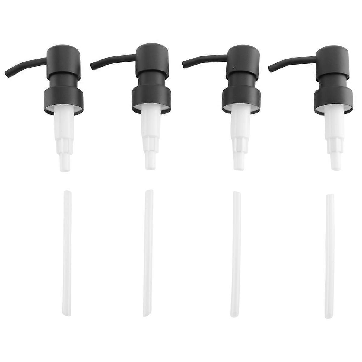 4 Pack Rust-Proof Stainless Steel with Black Metal Coated Pumps