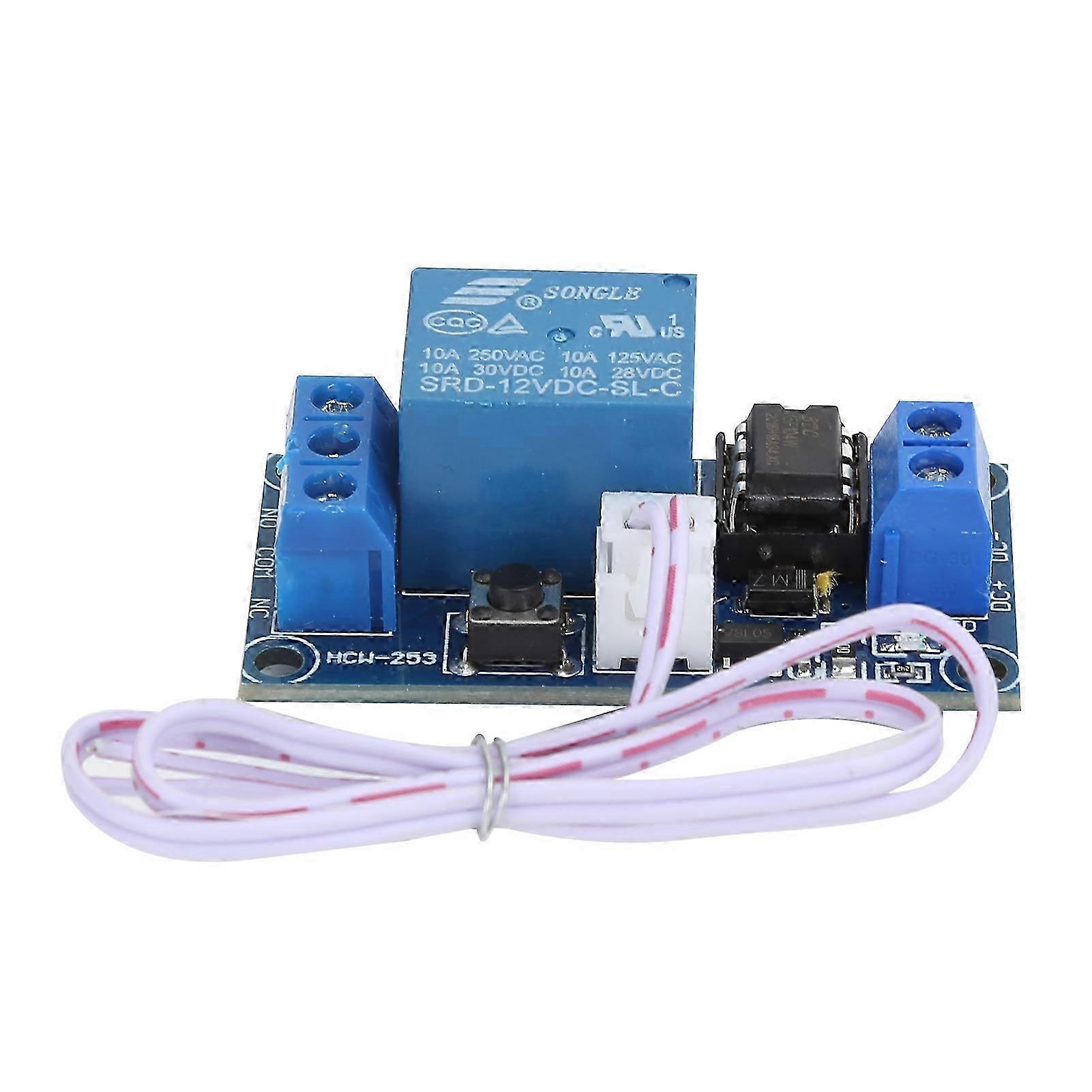 Relay Module Bistable 1Button StartStop SelfLocking Electronic Control Component DC12V