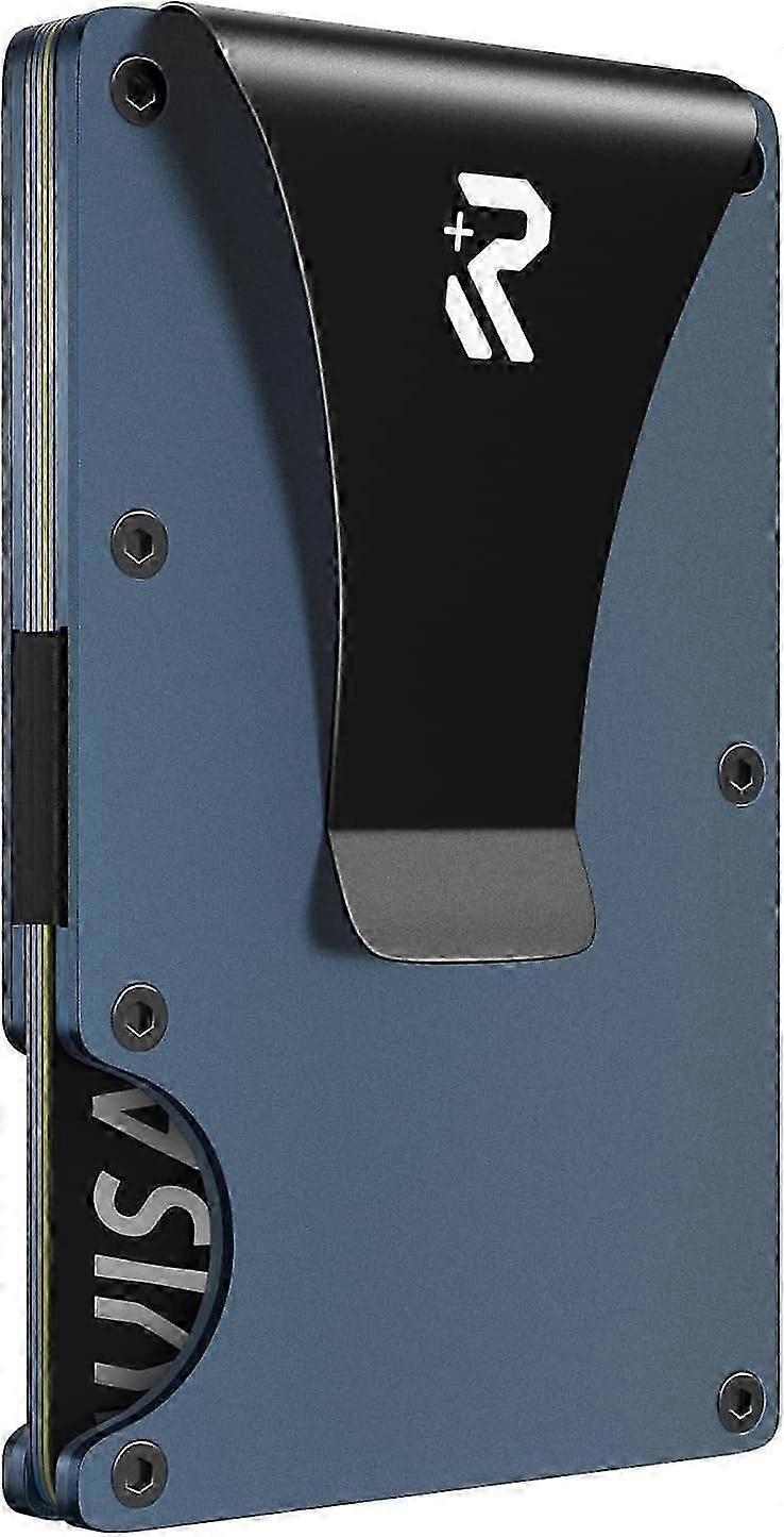 Carbon Fiber Wallet, RFID Blocking Card Holder for Men, Minimalist Money Clip-Gifts for Men, Fathers, Boyfriends Birthday (Navy Blue)