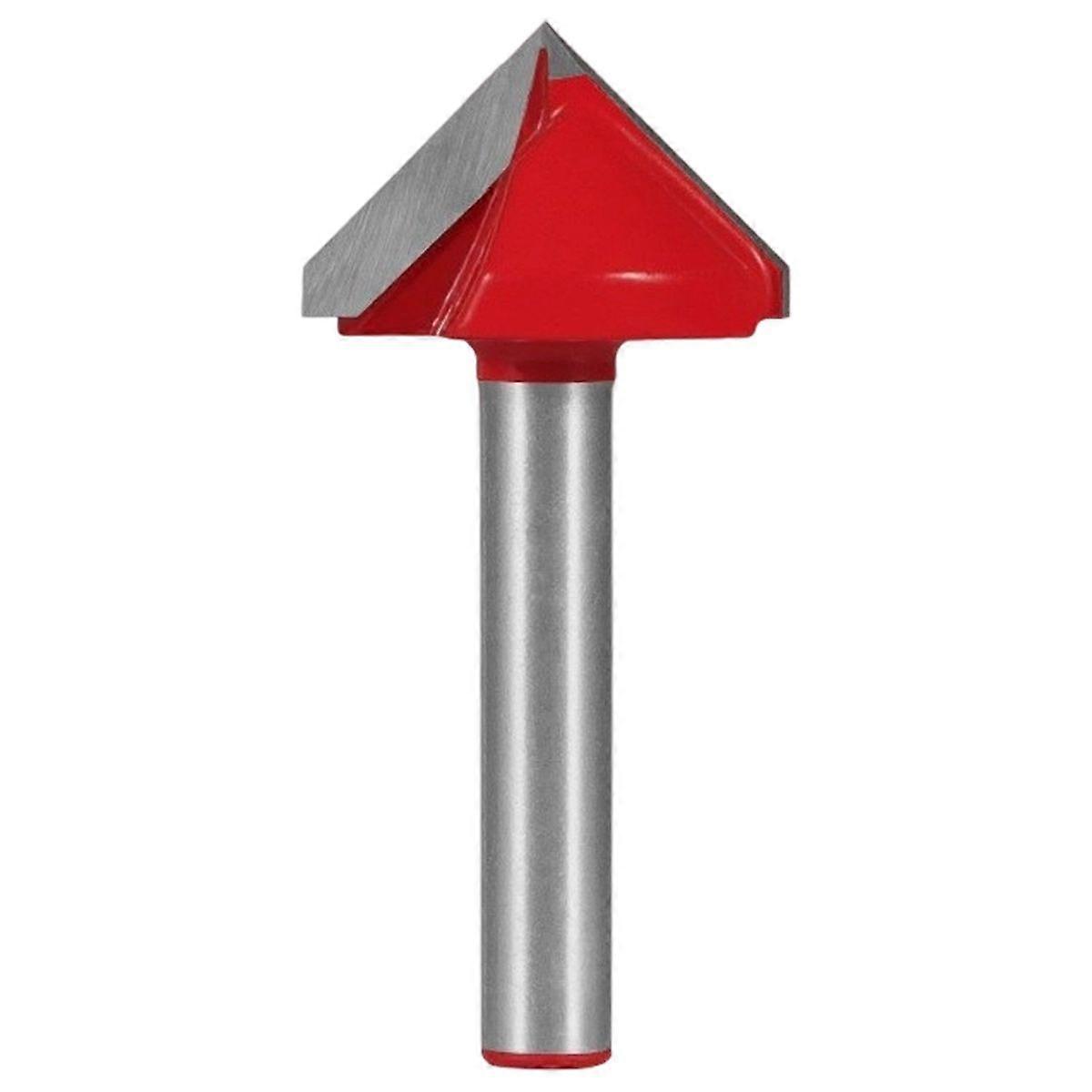 Tungsten Steel Woodworking CNC Router Bit of Sharpness VGroove Cutting Tool 6mm Shaft (6*22mm*90)