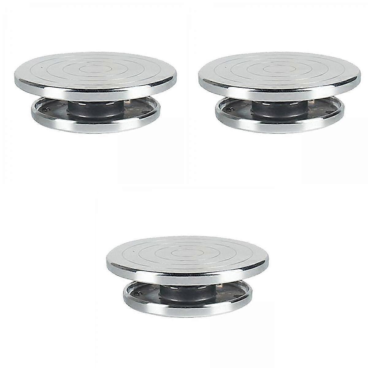3PCS Wheel Turntable Pottery Stand Turn for Model Building