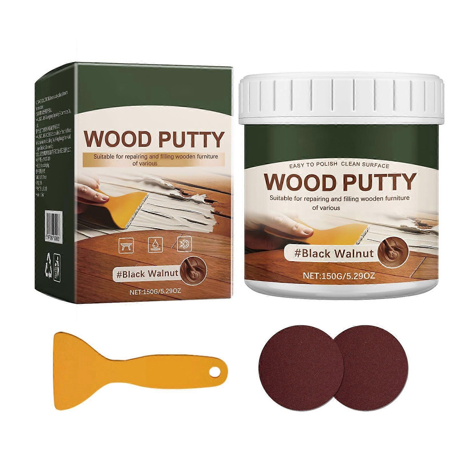 Comprehensive Wood Care Set Wood Putty for Fixing Scratches, Dents in Floor, Tables, Desks Furniture Easy to Use black walnut