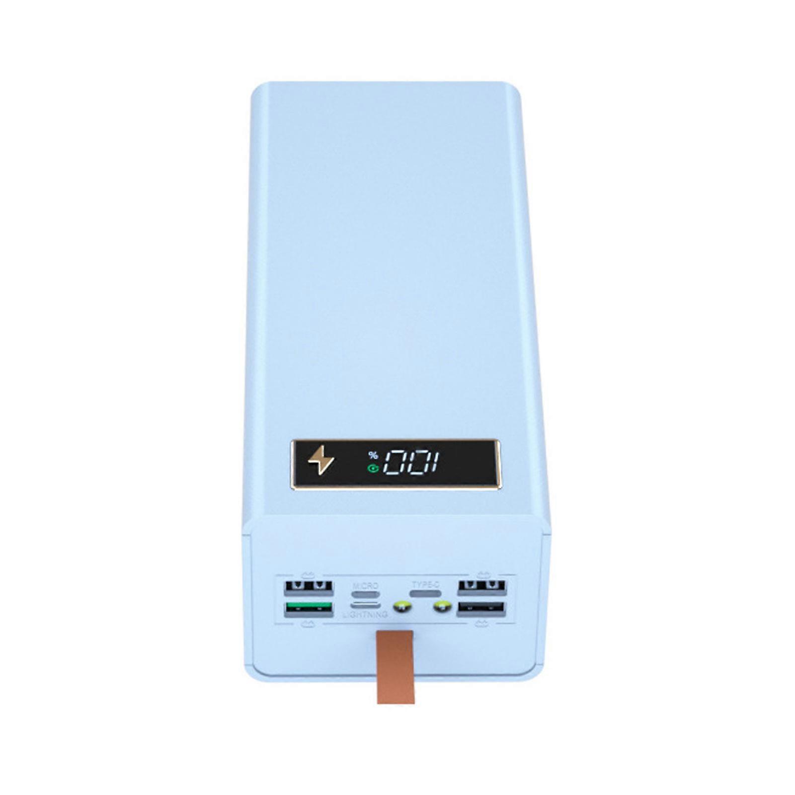 DIY Power Bank Case with 22.5W Quick Charge,15W Wireless Charging 24x18650 Battery Holder Box Digital Display Screen  White