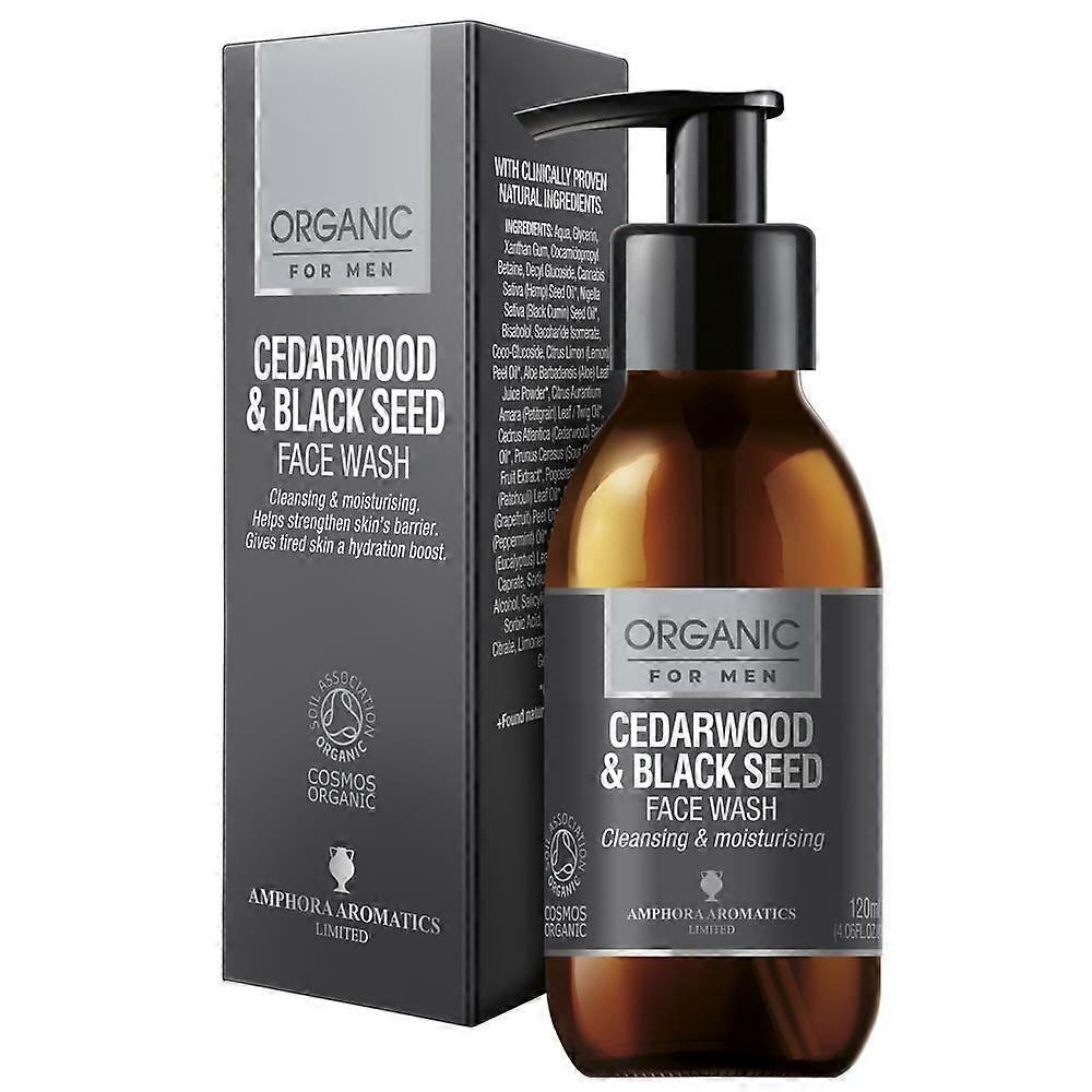Amphora Aromatics 雪松木和黑籽男士洁面乳 COSMOS 有机 120ml