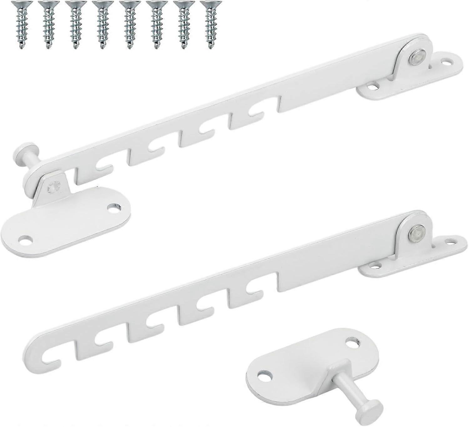 Pieces Casement Window Restrictor, Window Restrictor Window Opening Limiter with Screws, Adjustable Window Restrictor Without Drilling, Suitable for