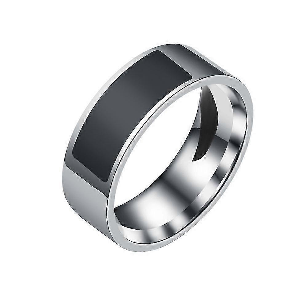 8mm NFC Tag Smart Ring Wearable Smart Rings Finger Digital Ring for Android Phone Functions - Black 