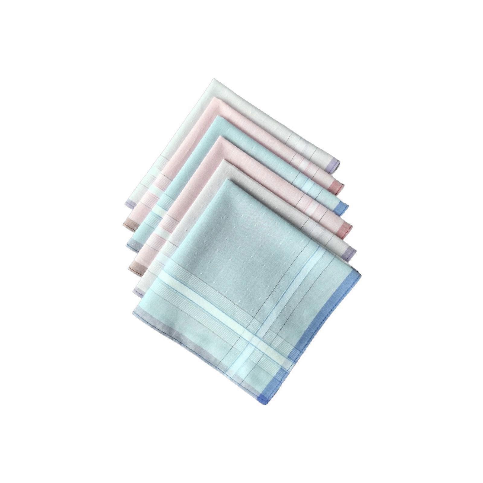 6 pezzi fazzoletti per uomo cotone donne righe a scacchi fazzoletti classici