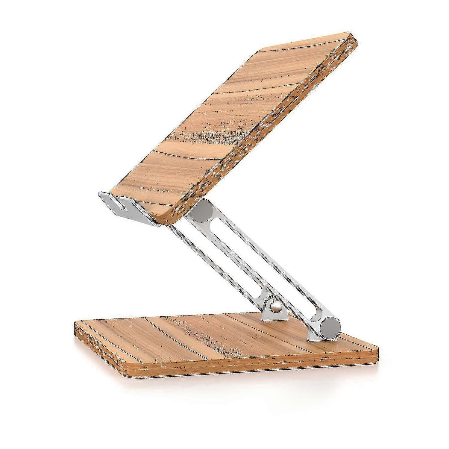 Laptop Stand Ergonomic Portable Foldable Height Adjustable Bamboo Wood Computer Stand