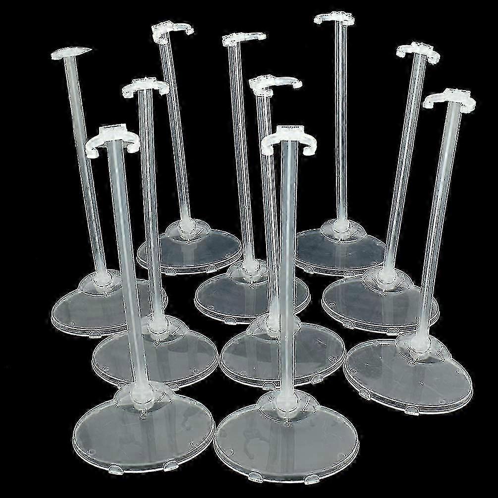 20 Pieces Clear Stand Support for Mini Dolls and Action Figures Display