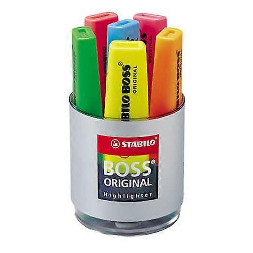 CUP of 6 原装荧光笔 Boss Stabilo 套装粉彩笔荧光色