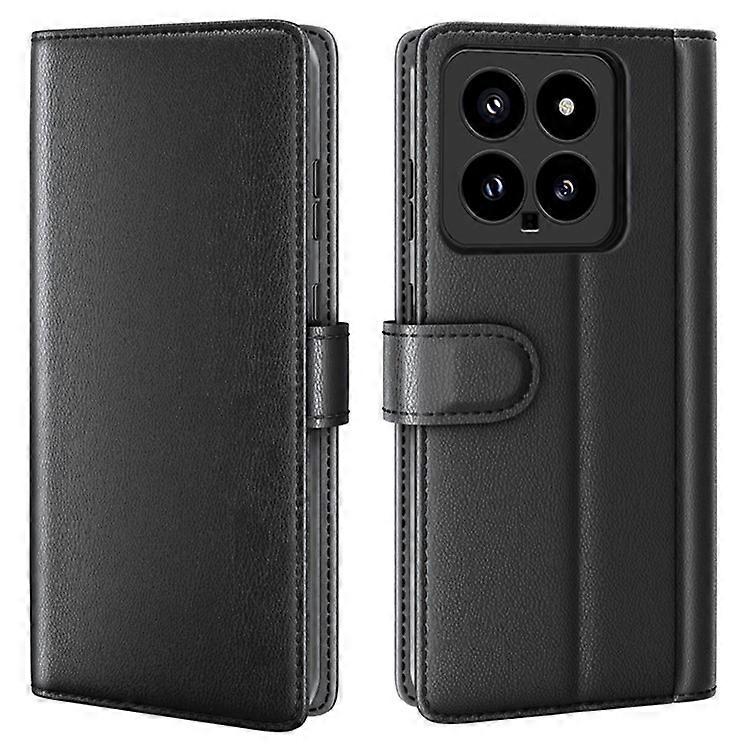Compatible For Xiaomi 14 Case Genuine Split Leather Phone Cover with Wallet