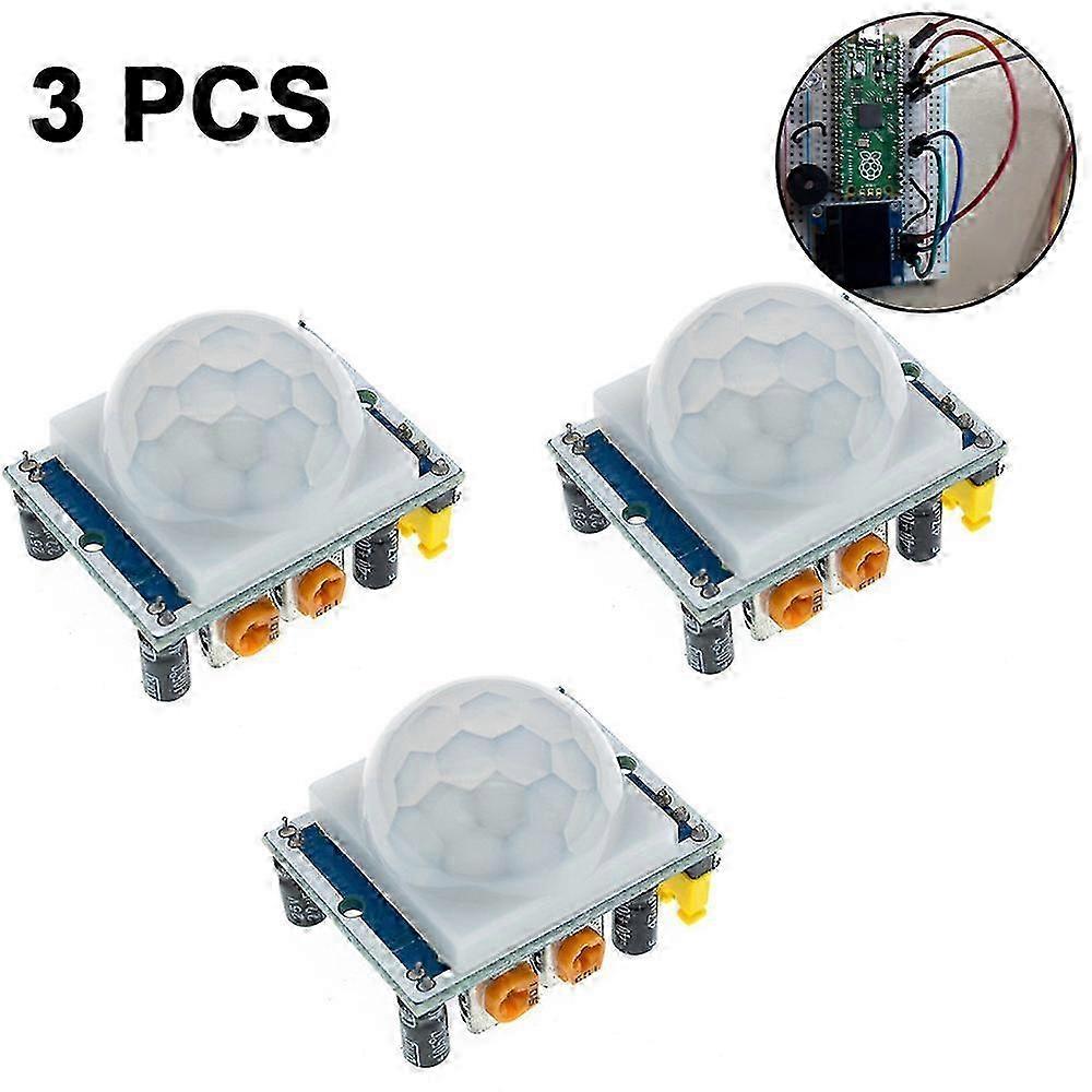 3PCS HC-SR501 PIR Sensore di movimento a infrarossi IR Modulo rilevatore di corpo umano per Arduino