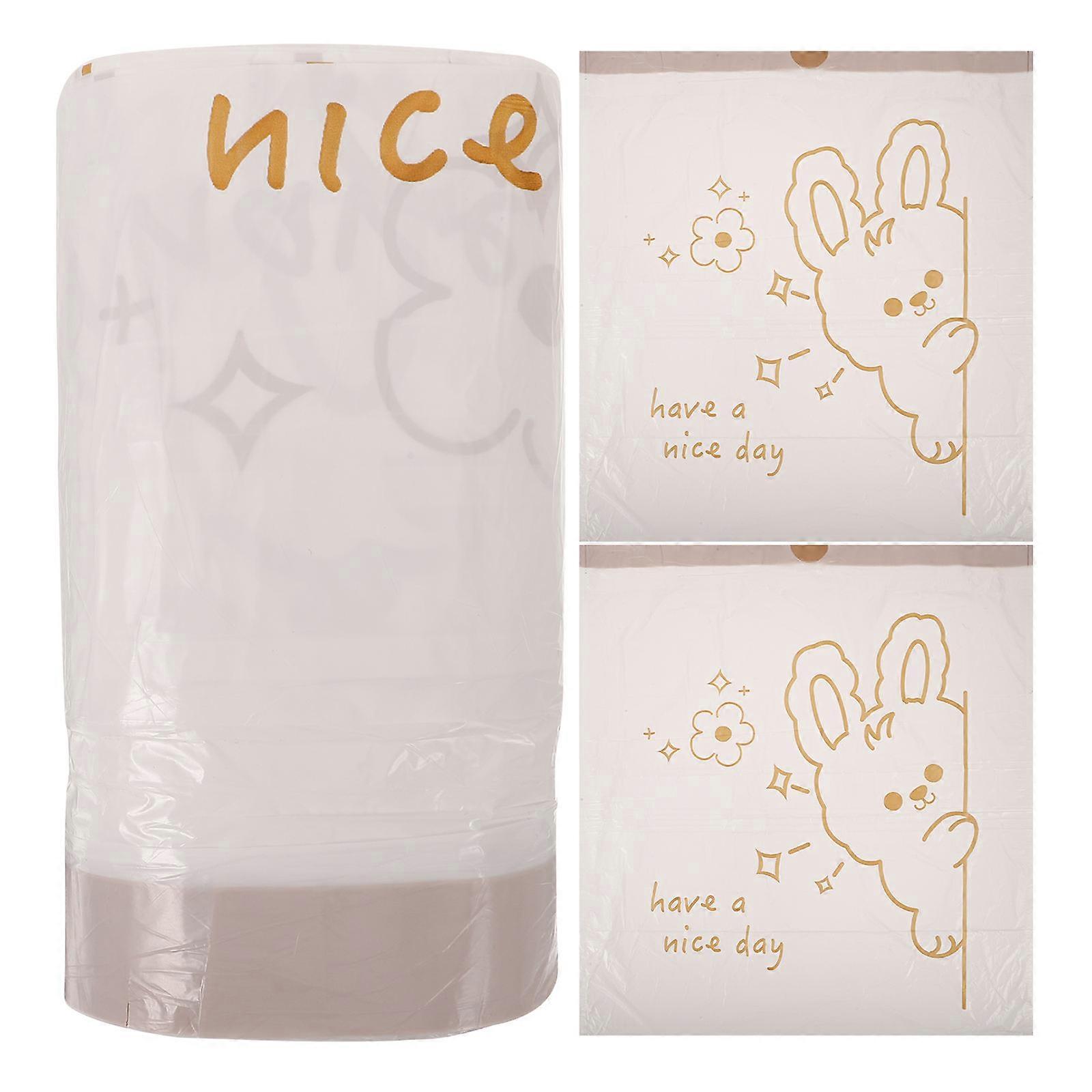 Rubbish Bag Drawstring Style Garbage Bag Home Office Use Assorted Color 50.00X45.00X0.10CM Leak-Proof 60Pcs