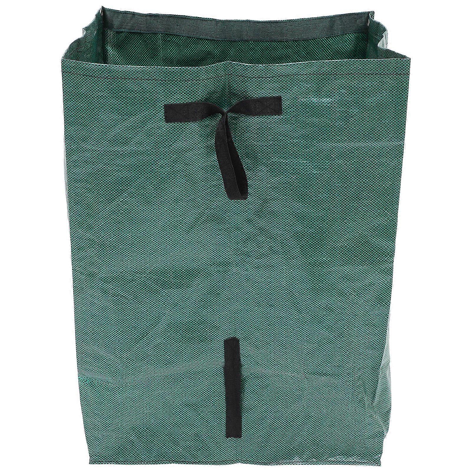 Garden Refuse Bag Collapsible Garden Waste Bags Lawn Cleanup Camping Rectangular Handle Design Green 76.00X55.00X43.00CM 1Pack