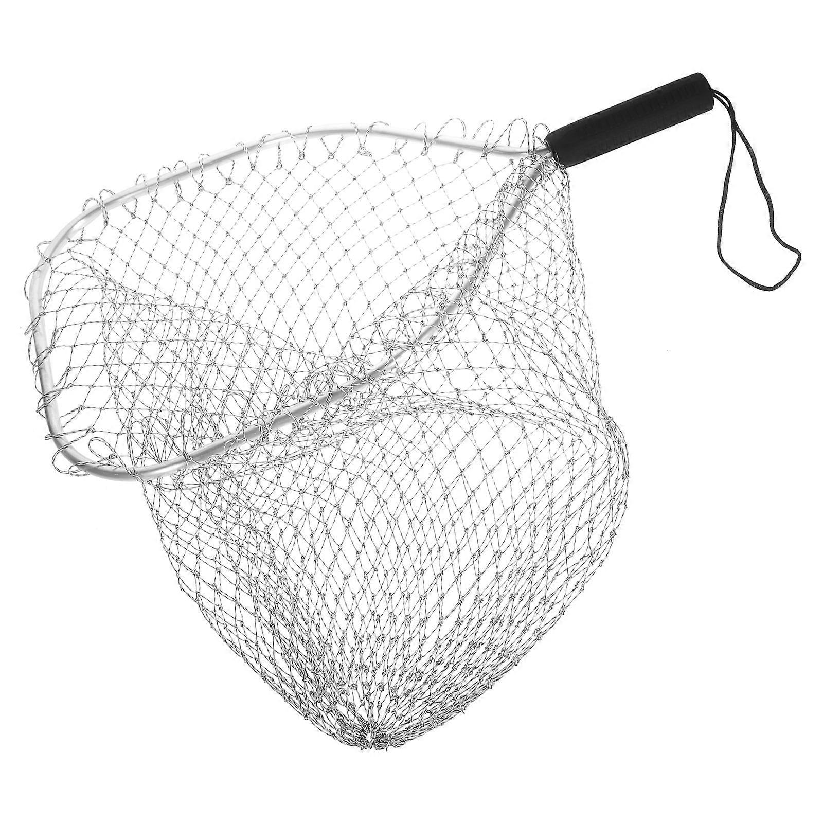 Lightweight Sturdy Fishing Net Compact Design Easy Catching Releasing Handheld Accessory for Lakes Rivers Boats Beginners