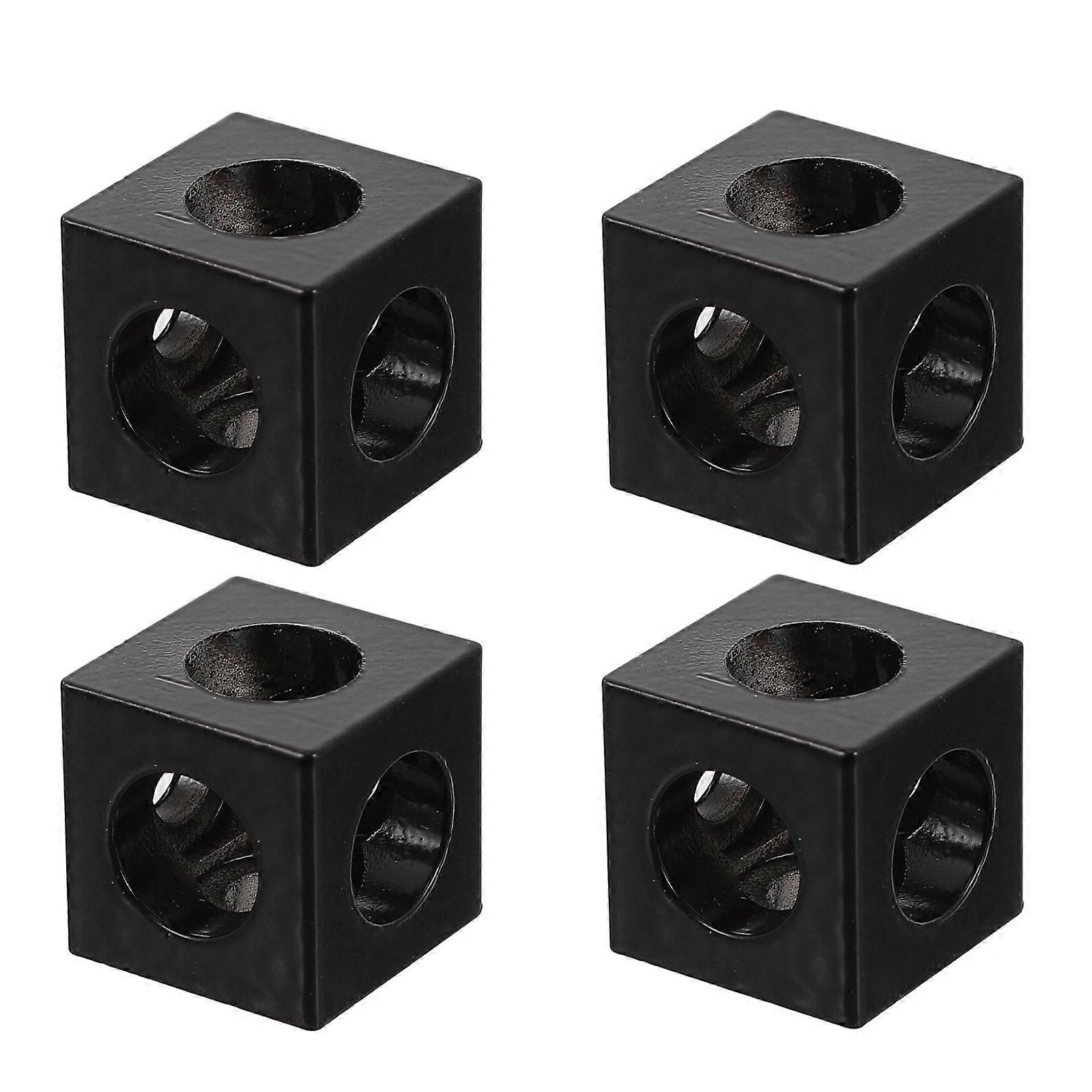 Universal Corner Bracket Aluminum Extrusion Cube For Machine Building 2.00X2.00X2.00CM Material 4Pcs