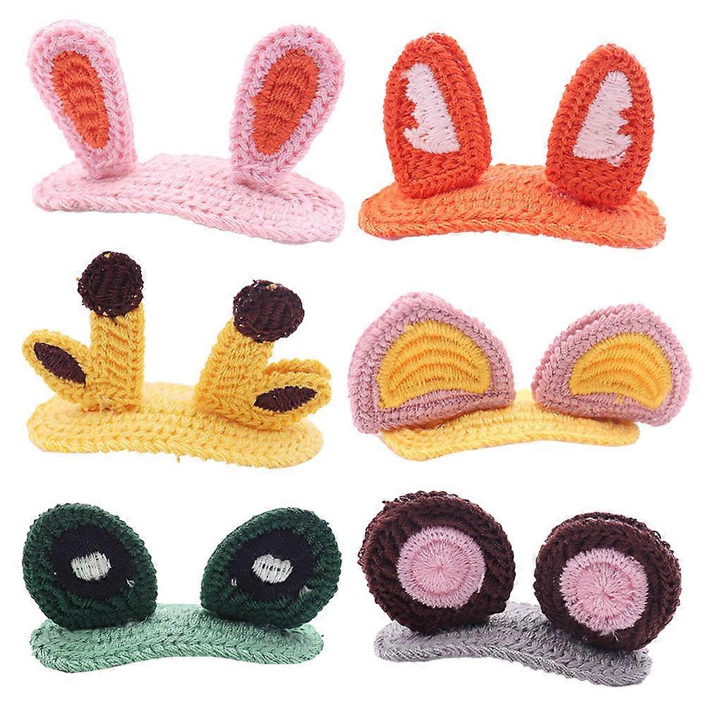 Knitting Hair Clips for Decor Assorted Color Wide Application Range Durable 1 Set 6pcs