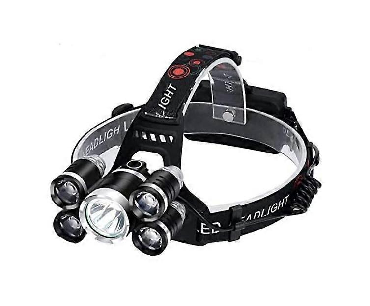 Headlamp LEDFishing Headlight Use 18650 Battery Headlamp Flashlight Zoom Head lamp Torch Camping Head Light(Black)