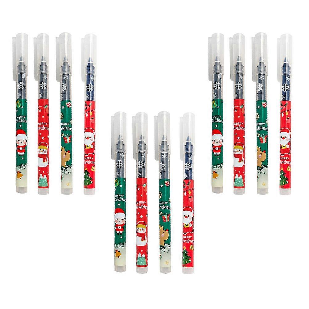 Holiday Pens Ballpoint Pen Christmas Shape Quick Drying 12Pcs