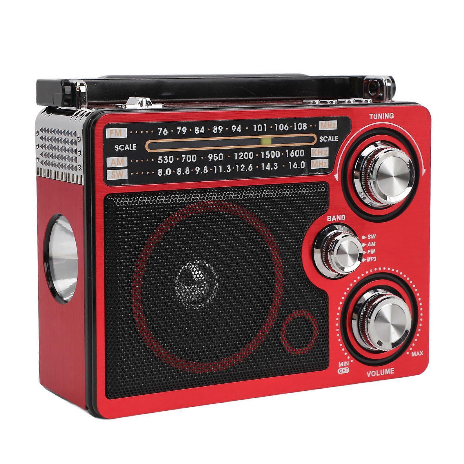 Portable Radio Receiver Multifunctional FM AM SW Full Handheld Band Convenient Radio Jukebox US Plug 110V 