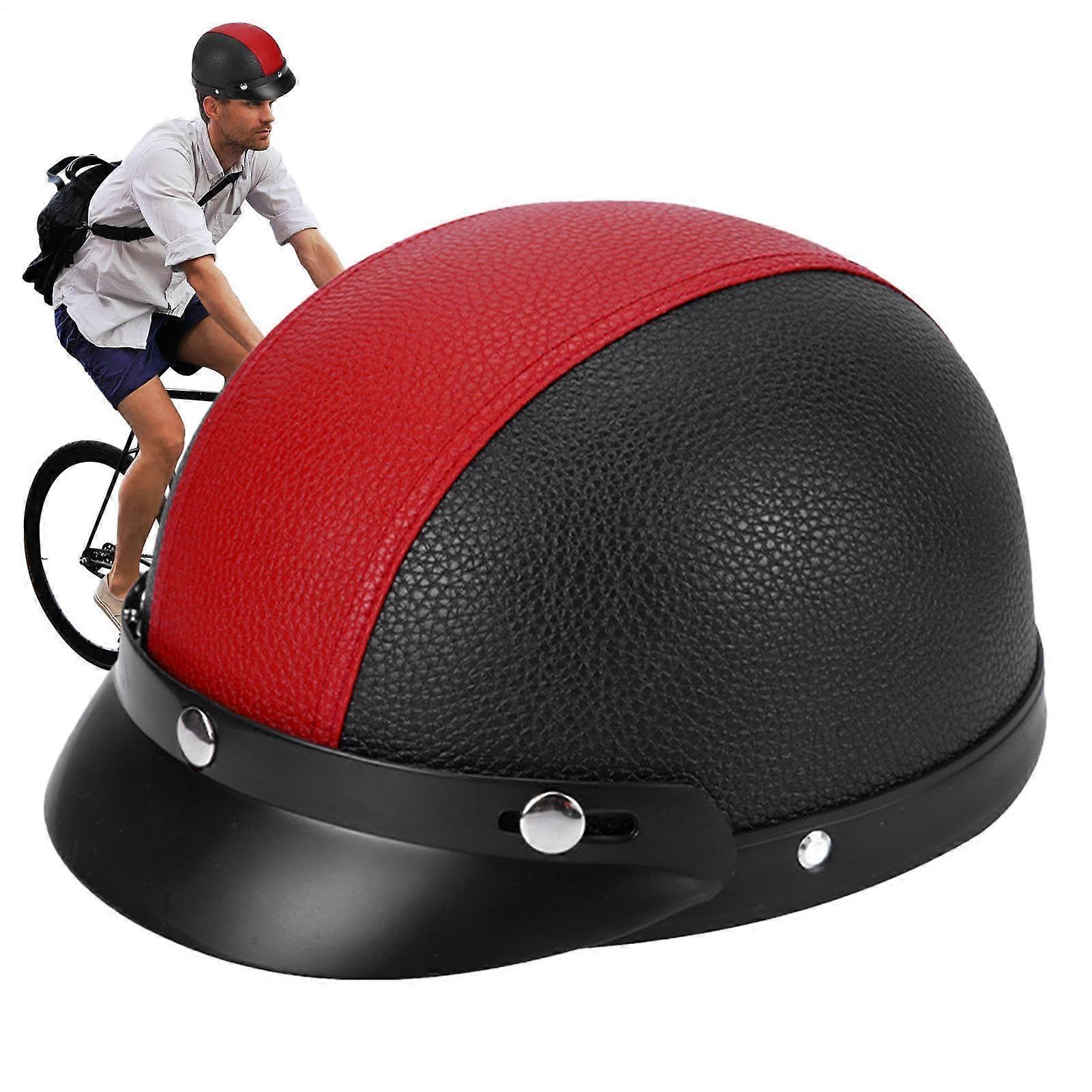 Cycling Helmets for Men, Breathable Bicycle Safety Hat, Riding black red
