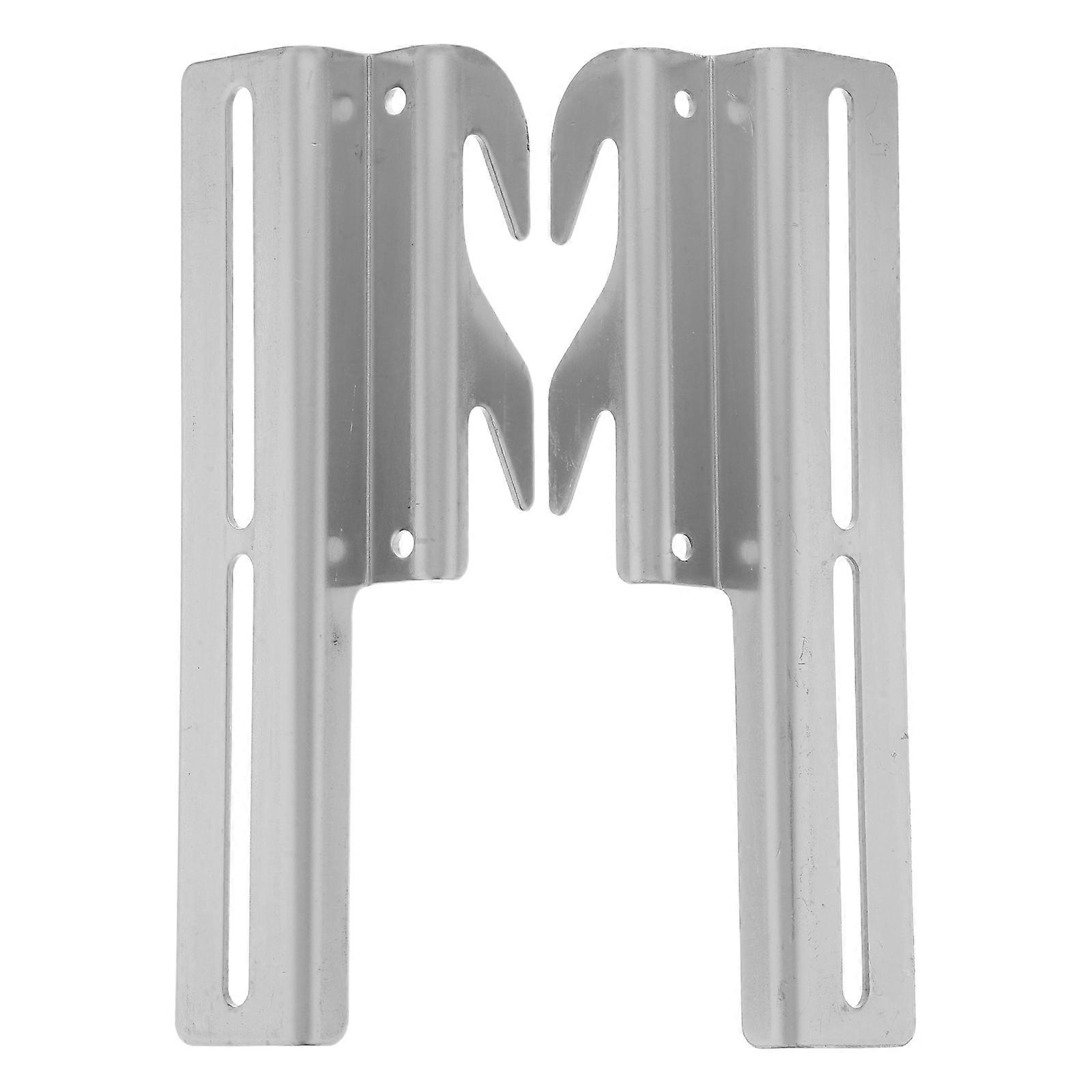 Headboard Hardware Kit Bed Frame Attachment Adjustable Height Silver 18.50X6.50X2.00CM Stable Support 1 Pair