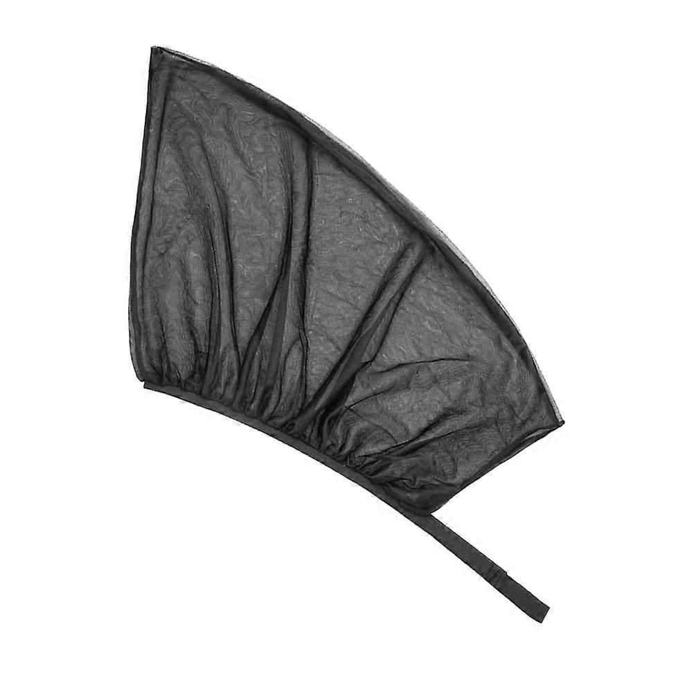 2pcs Car Front Window Sunshade Breathable Black Nylon UV Protection Mosquito Net Curtains for Vehicle Privacy