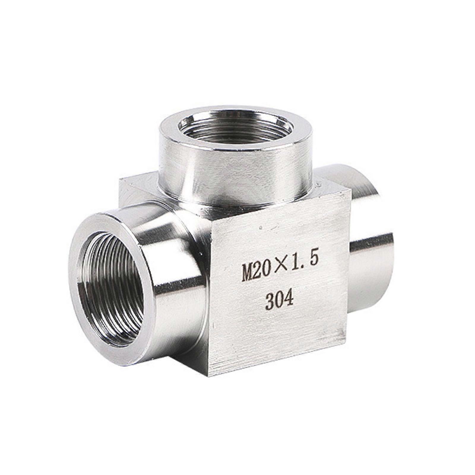 Stainless Steel Tees Connectors With Internal External Threads Reinforced Structure for Gas Water Pipeline Systems