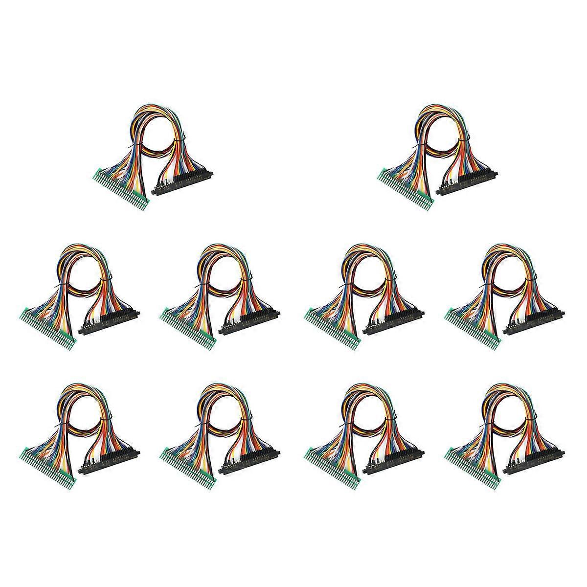10X 28Pin Jamma Extension Cable Arcade Game Machine Jamma Harness Connectors Gold Finger