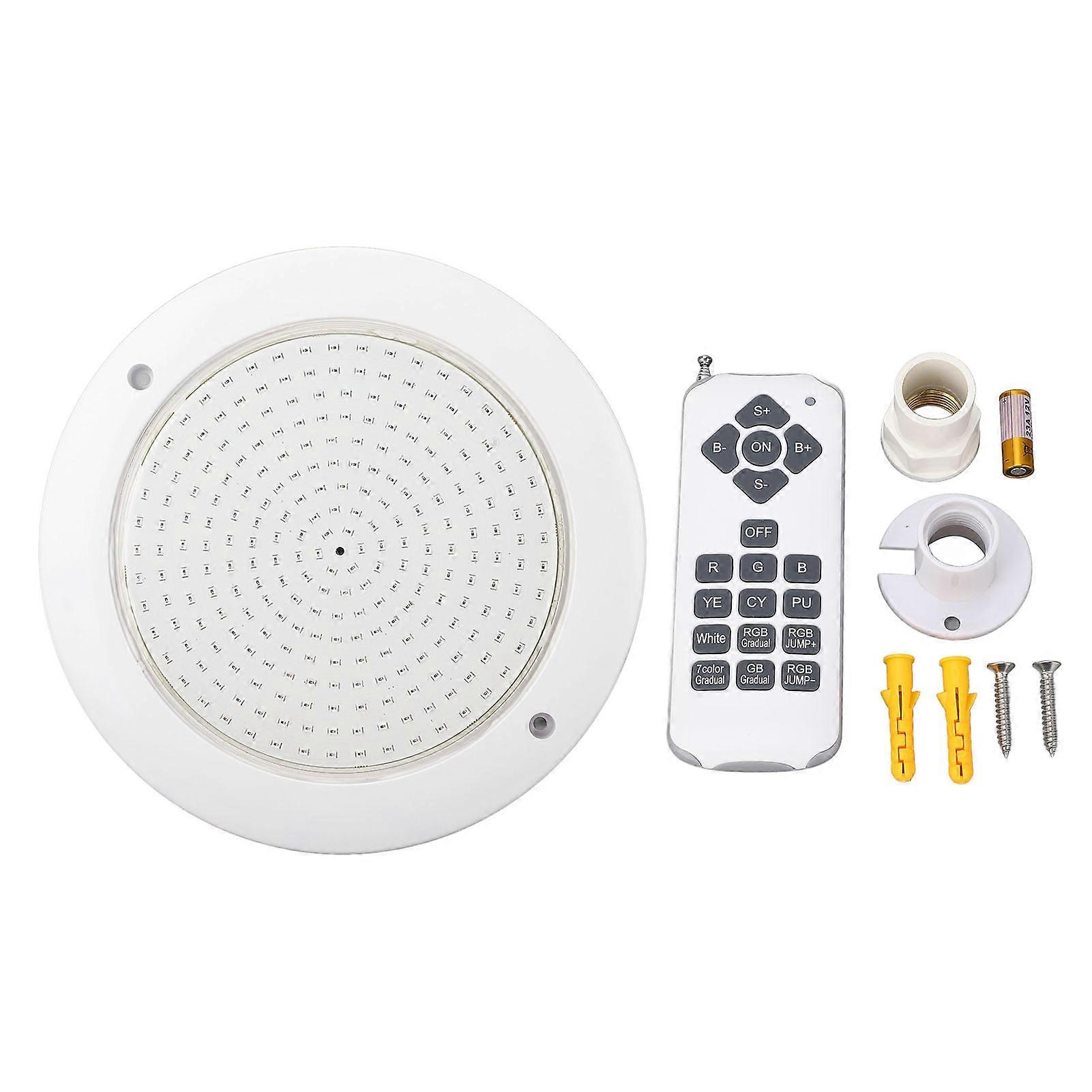 12V 18W RGB Pool Light ABS PC IP68 Waterproof Submersible Lighting with Remote Control for Above Ground Inground Pools