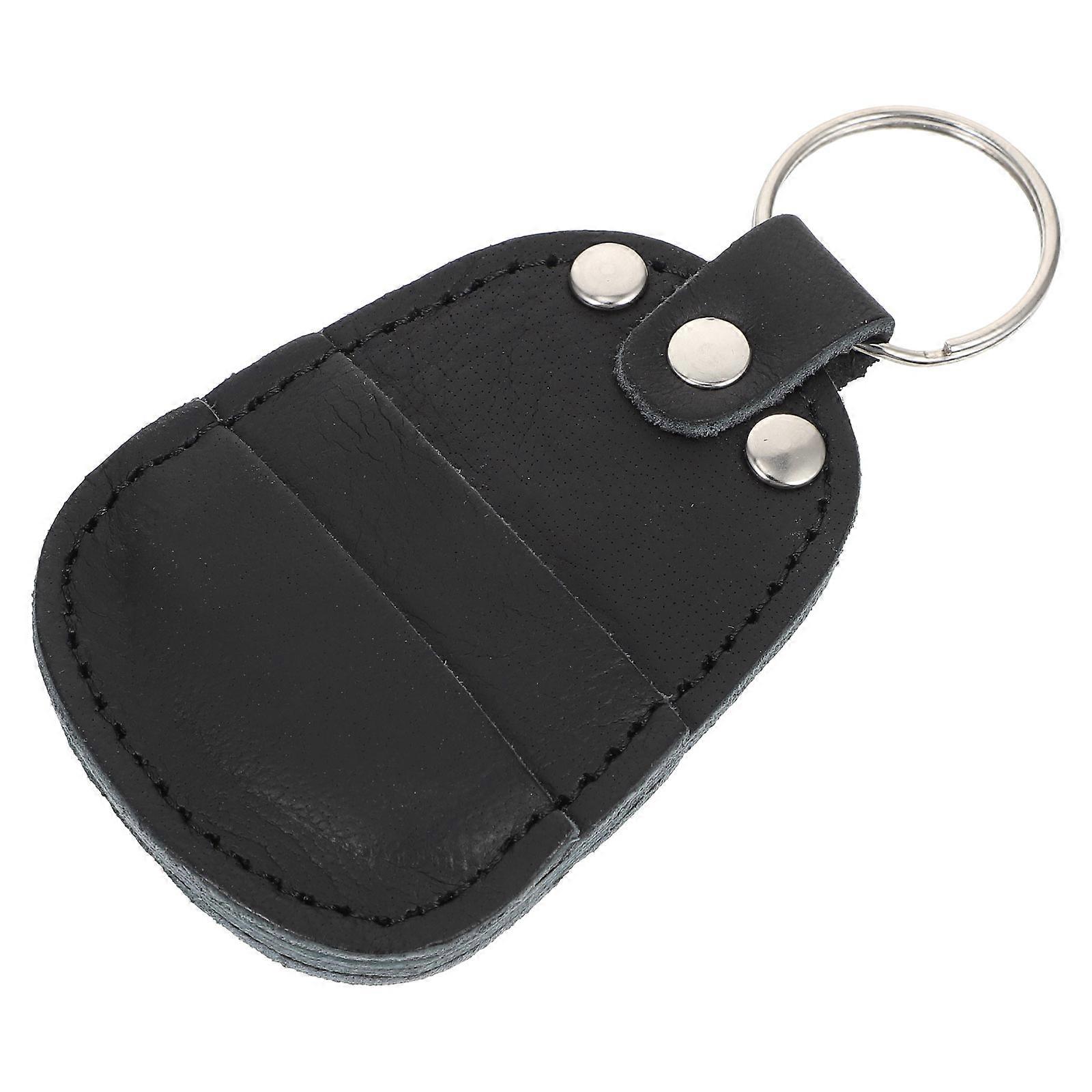 Black Synthetic Guitar Pick Bag for Plectrums Portable Storage Container with Strong Durable