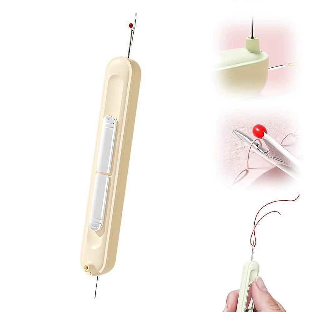 Needle Threader, 2 in 1 Seam Ripper Needle Threader, Threading Aid for Sewing Needles