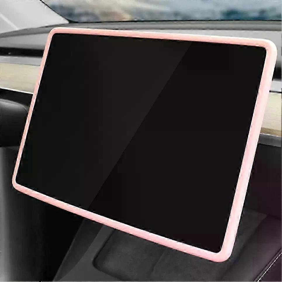 Silicone Screen Protective Frame Suitable for Certain Brands Model 3 Y Edge Cover Central Control Navigation Screen Protector Trim Car Acces