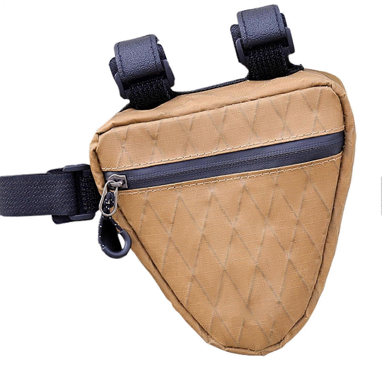 Bike Frame Bag: 0.9L Waterproof Triangle Bag With Side Zipper, Front Mounted For Commuters And MTB, Repair Kit