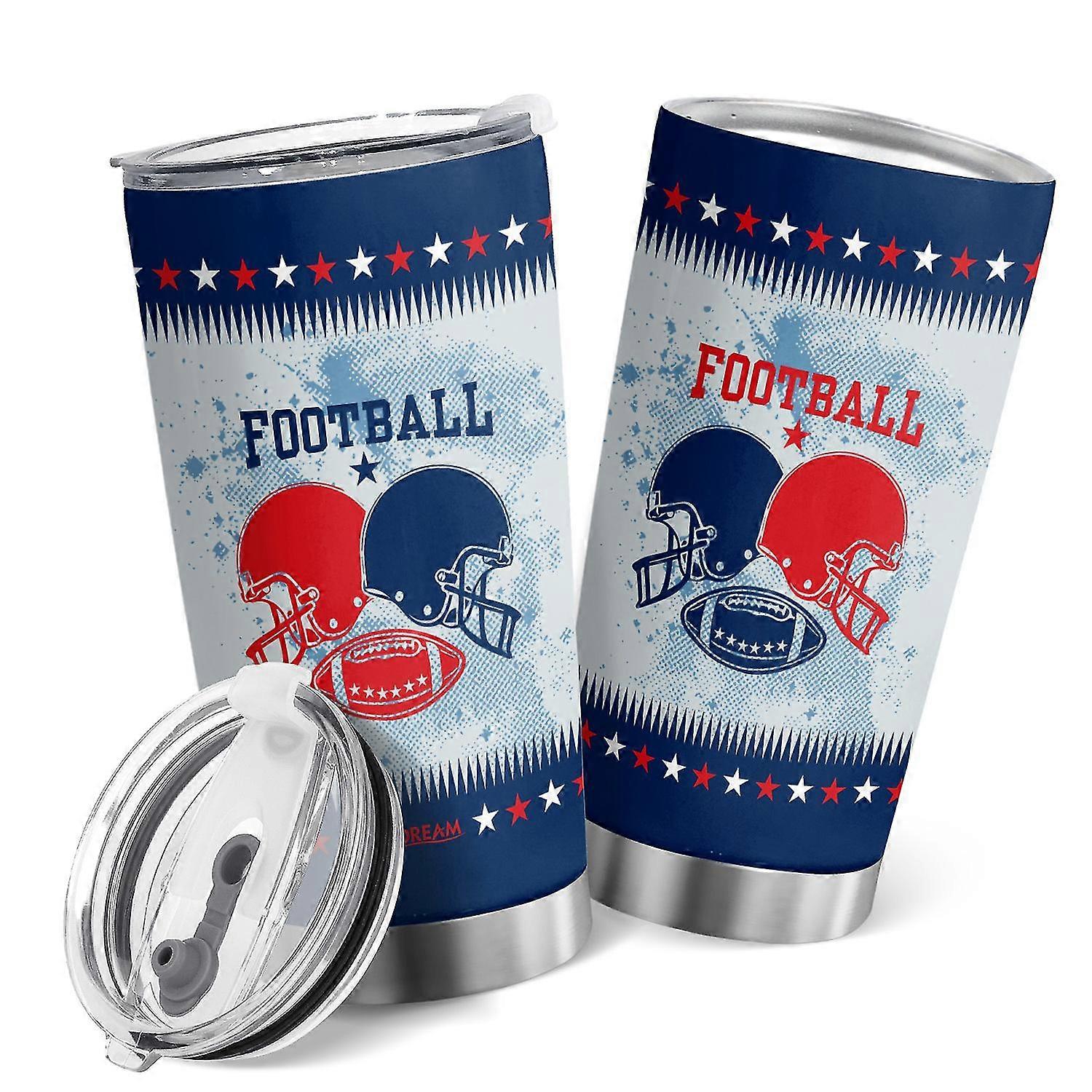 עיצוב משחק כדורגל 20oz קיר כפול קפה מבודדת נירוסטה