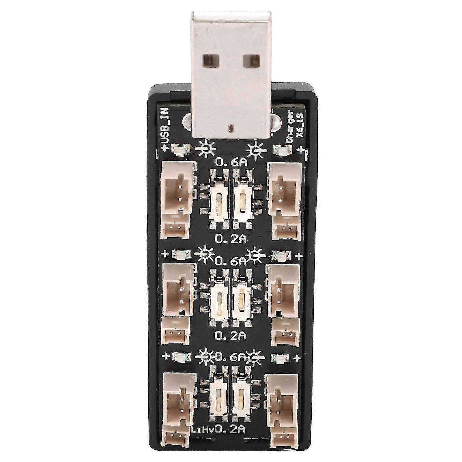 Lithium Battery Charging Board 6-Channel USB to 3.8V High Voltage Components 4.35V Compatible