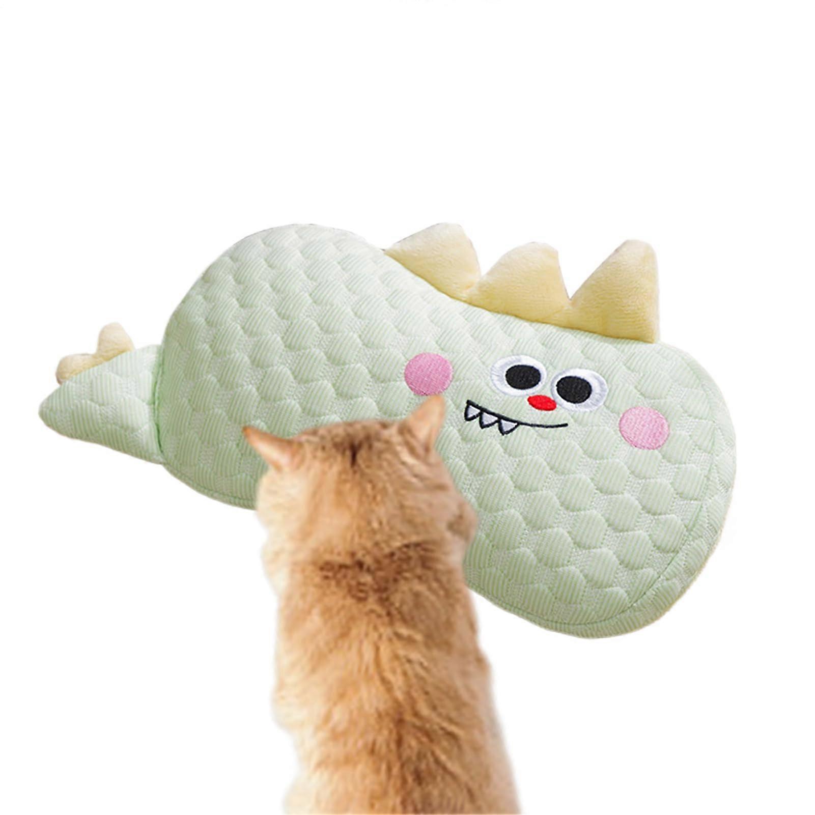 Cushion for Dogs - Machine Washable Calming Pillow for Small Dogs and Puppies, Soft Cooling Headrest, Green Color