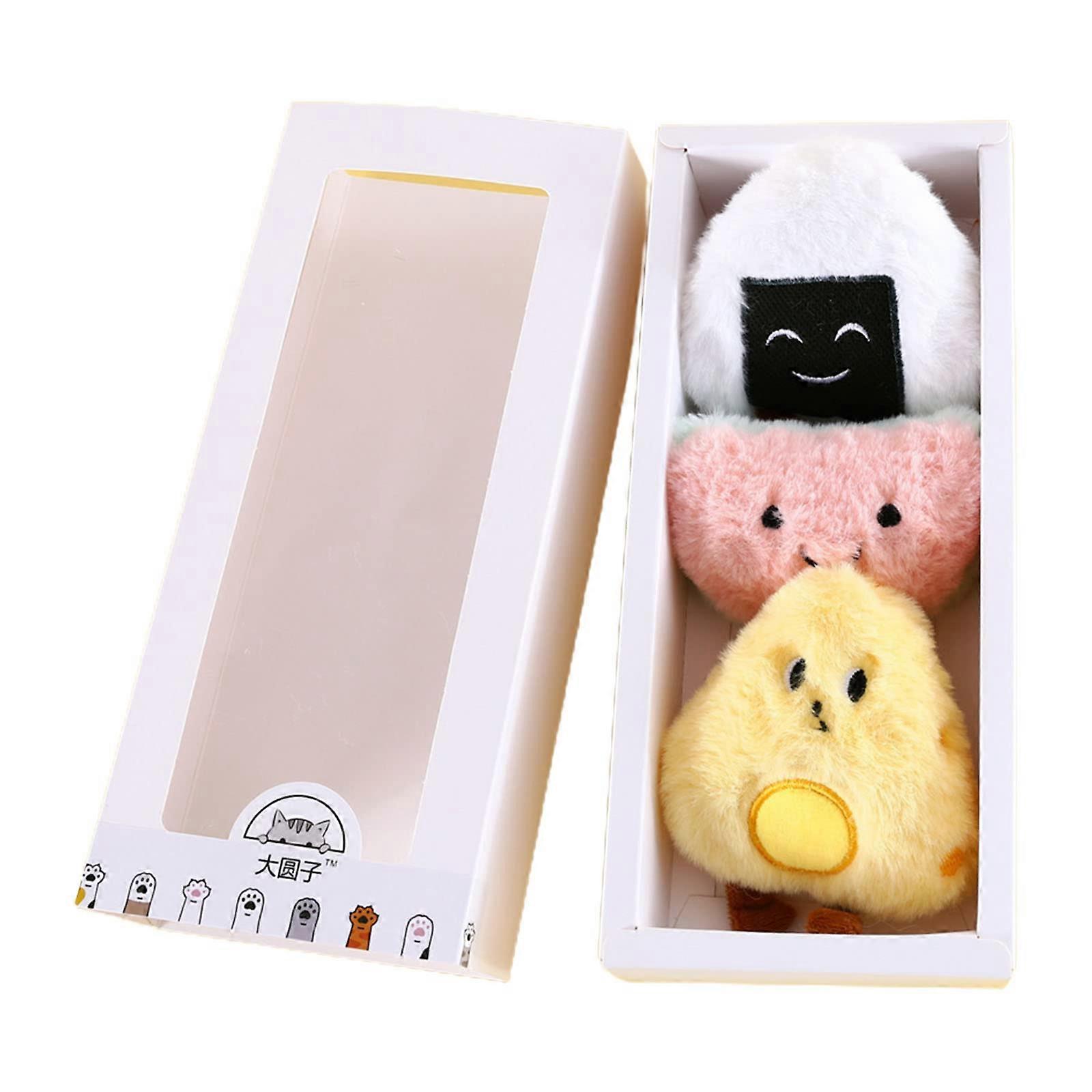 3-Piece Plush Cat Toy Set for Kittens - Cheese and Watermelon Plush Dolls - Soft, Colorful, Interactive Playtime