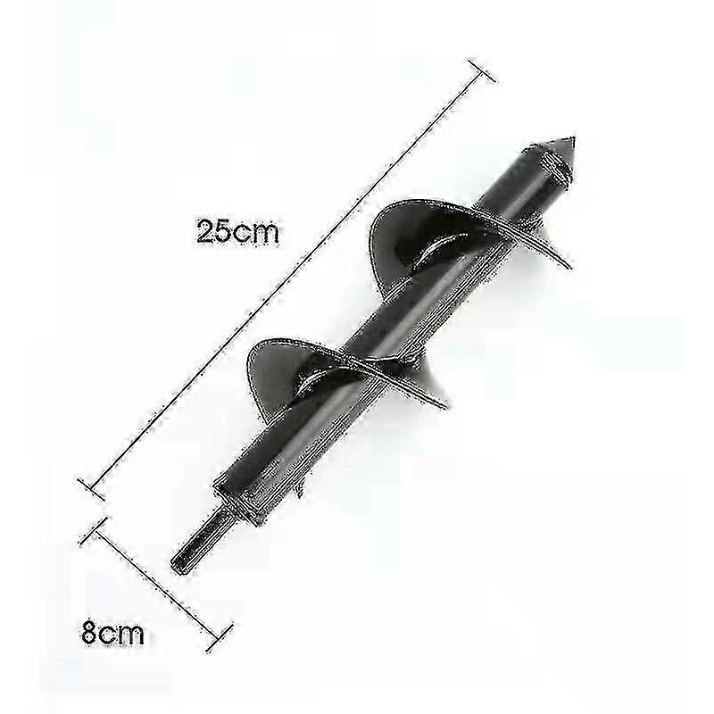 Garden Auger Core, Handy Planting Tool for Deep Hole Digging, Flower Bulb Hex Tree Drill Planter Bit (80250mm)