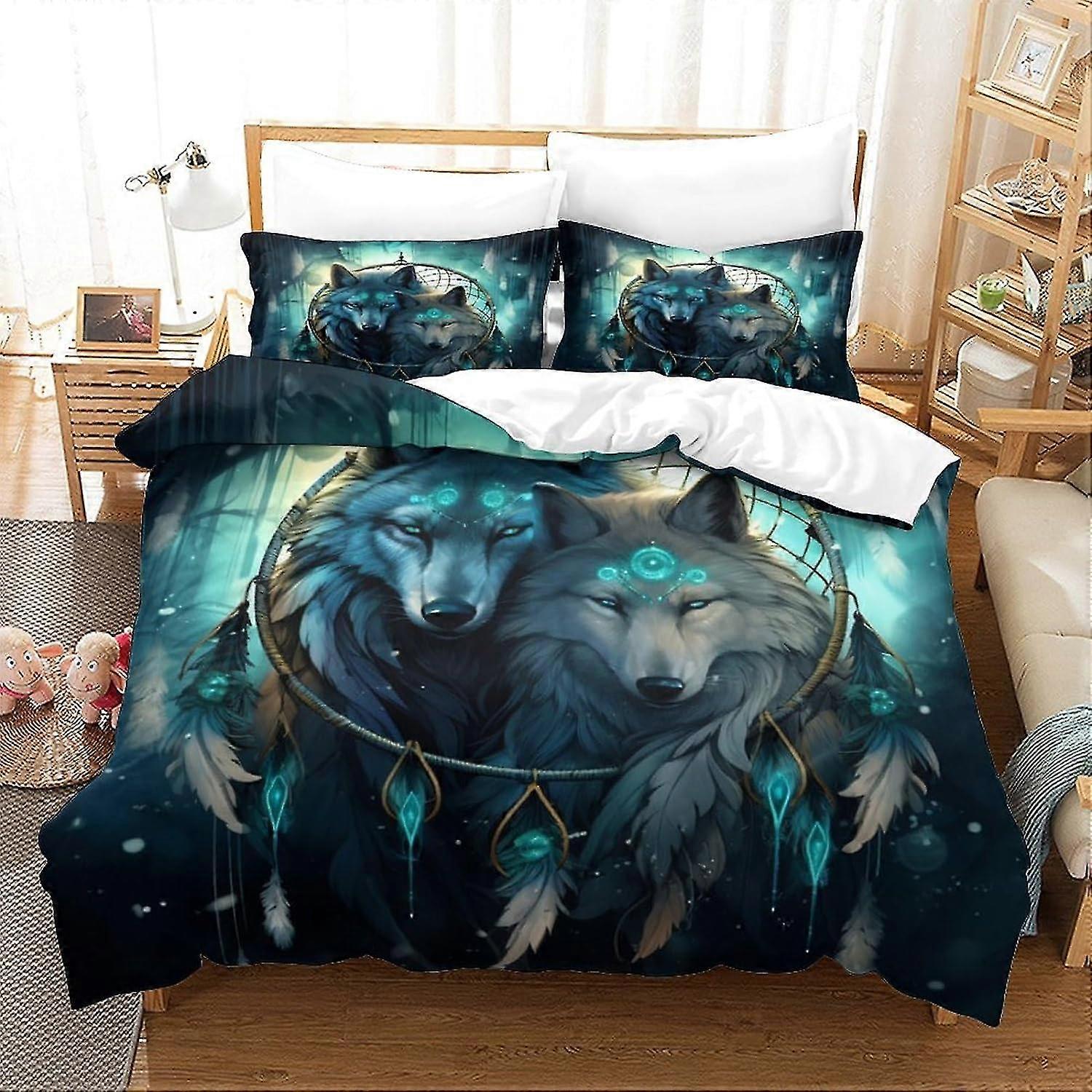 Cool Wolf Bedding Sets Duvet Cover Collection for Teens Without Comforter Sheet King