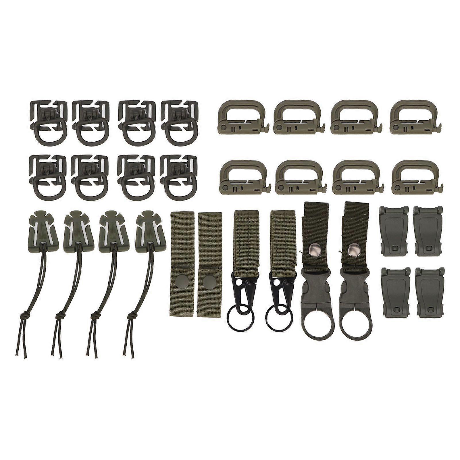 2025 Latest Model  30 Pcs Molle Attachments D Buckle Backpack Buckle Nylon